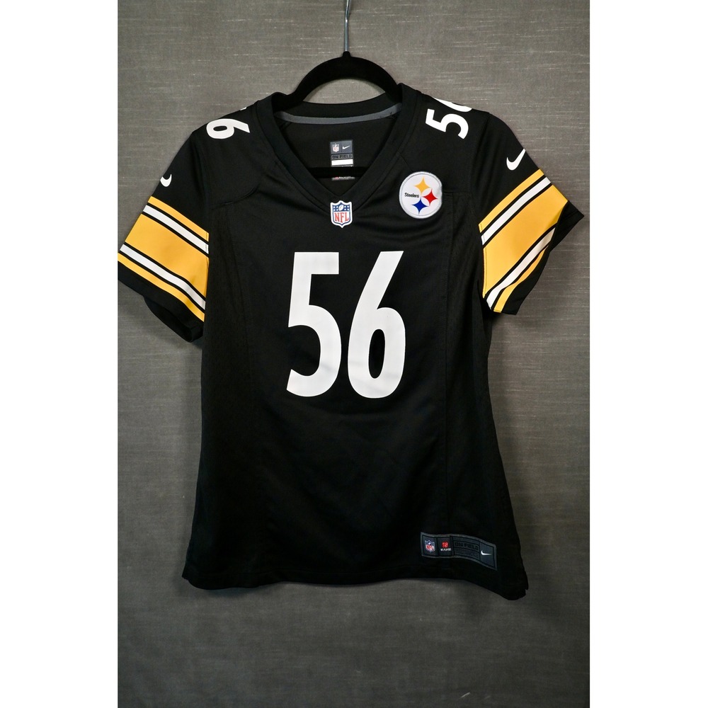 Nike‎ NFL On Field Pittsburgh Steelers LaMarr Woodley 56 Jersey Black Womens M